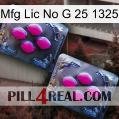 Mfg Lic No G 25 1325 01